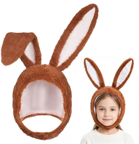 SOIMISS Kaninchen Ohren Hut: Osterhasen Kostüm, Plüsch Hasenohren Kappe Kopfbedeckung für Neujahr Geburtstag Ostern Karneval Fasching Kaninchen Cosplay Foto Booth Requisiten Brau