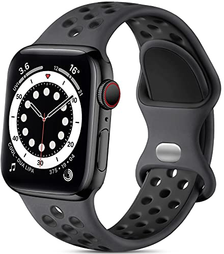 Epova Respirant Bracelet Compatible avec Apple Watch 38mm 42mm 40mm 44mm 41mm 45mm 49mm, Silicone de Remplacement Sport Bracelet Compatible avec iWatch SE 3 Series 11 10 9 8 7 6 5 4 3 2 1