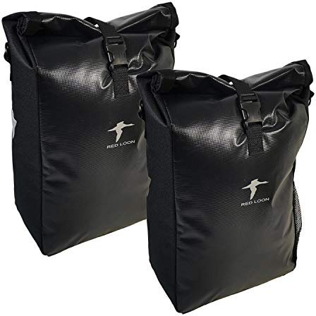 Red Loon 2 x cykelväska packväska bagagehållare väska bagageväska svart