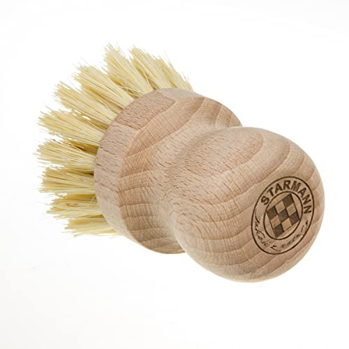 Starmann Topfbürste Küchenbürste Holzspülbürste Scheuerbürste Buchenholz + Tampico (Agave) Holzbürste Geschirrbürste