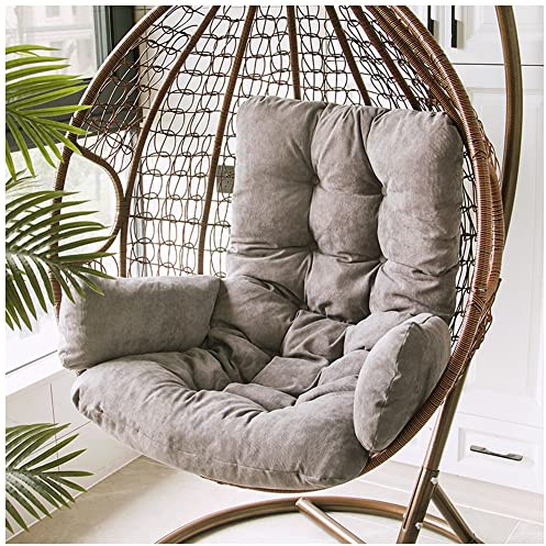 YAOTT Coussin de Jardin, Coussin Fauteuil Cocon, Coussin Fauteuil Rotin, Fauteuil Jardin, Coussin Fauteuil Suspendu, Coussin de Siège pour Chaises Suspendues Coussins de Chaise,Gris,50X125CM