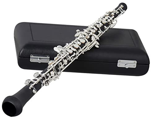 Professionelle Oboe-C-Taste, Halbautomatischer Stil, Bakelit-Oboe, Versilberte Taste Mit Lederetui-Handschuhen Anfänger Oboe