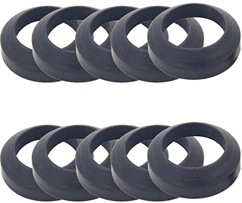 Konische kegelförmige Donut-Unterlegscheibe für WC-Spülkasten, Dichtung, Pfanne, Gummi, Ersatz-WC-Spülventil, Gummidichtung, Unterlegscheibe, WC-Teile, 10 Stück