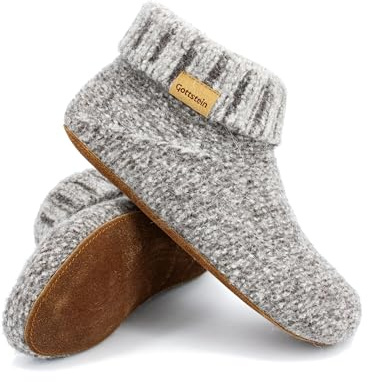 Gottstein Hüttenschuh Knit Boot aus 100% Alpaka-Wolle - Nachhaltige Hausschuhe handgemacht in Tirol