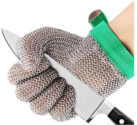 AADDFDD Schnittfeste Handschuhe, schnittfeste Handschuhe, Metall, schnittfeste Handschuhe, Metzger-, Angelkleidung, Schneiden von Metallketten, Schutzhandschuhe