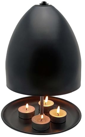 Calentador de luz de Té, Estufa y Horno de Velas de Té de Metal, Calentador de Velas con luz de Té, Estufa y Calentador de Habitación con Velas Candelita de Metal(Base única 26X17,5)