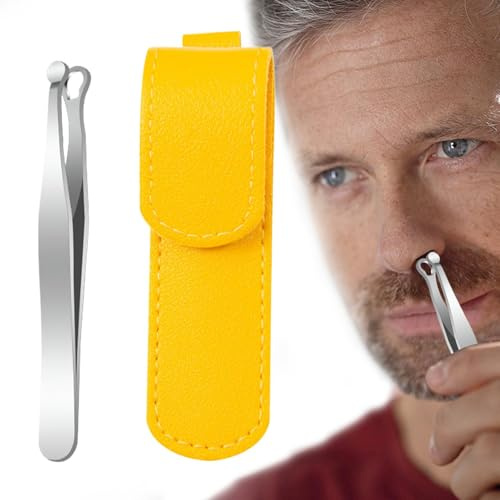 Pinzette a setole di naso con punta rotonda,pinze per tagliare i del naso - Pinzette con punta smussata | Strumento cosmetico per il trucco delle clip per capelli del sopracciglio 'acciaio