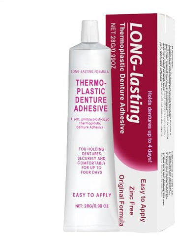 Thermoplastischer Zahnprothesenkleber, Soft Pliable Zahnprothesen Haftgel, Langlebiger Zahnprothesenkleber, Bequemer Haftkleber für Prothesen for Refitting and Tightening Dentures