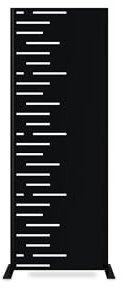 Casanoov Panneau Décoratif ARLBERG 1,6x0,60m Acier Noir – Motif Ligne Graphique Côté Gauche Élégant et Moderne Écran d’Intimité Extérieur Robuste Durable Montage Facile Clôture Jardin 160x60cm