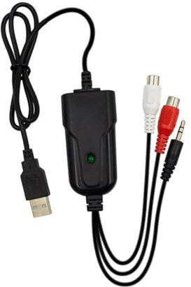 BaotyJie Vcr TV to DVD Converter Digital Audio Capture Card Premium Length 60cm+14cm Card Grabber USB 2.0 Video Capture Card Device