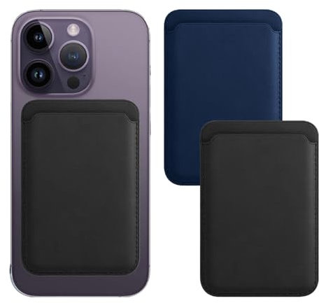 GTYHH 2 Uds Tarjetero Magnético de Cuero PU Portátil para Teléfono Móvil Antideslizante