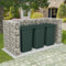 Générique Cadre de Gabion de Poubelle Triple Acier 250 x 100 x 120 cm,Cache-conteneurs à déchets,40KG-142560