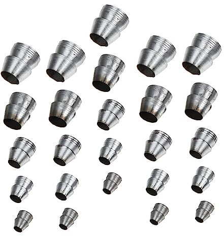 UKCOCO Cunei Rotondi in Metallo Per Manici Martello e , Set Da 25 Pezzi, Anti-arrugginimento e Resistenti a Deformazioni, Per Carpenteria e Lavori Edili