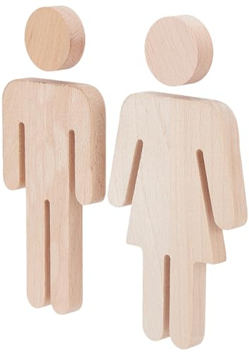 GORGECRAFT 1 Set Hölzernes WC Schild Für Männer Und Frauen Badezimmertürschilder Männliche Und Weibliche Toiletten Waschraumkennzeichnung Toiletten Holzsymboletikett Für Büro Unternehmen Restaurants