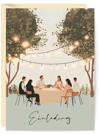 10x Einladungskarten mit Umschlägen Einladung Gartenparty Party Cocktail 10x15 cm Party Geburtstag Geburtstagsparty Event Erwachsene Kindergeburtstag Hochzeit Sommerparty