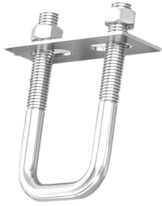 Kit de boulons en U carrés en acier inoxydable (lot de 5/2/1) M6/M8/M10, tailles assorties avec écrous, plaques de châssis, colliers de serrage robustes pour remorques de bateau