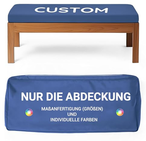 DZWAZD Sitzkissen Bank Bezug nach maß,Ersatzbezug für Sitzauflage Bankauflage Bankkissen, Gartenbank Auflage Outdoor Sitzpolster-Bezug