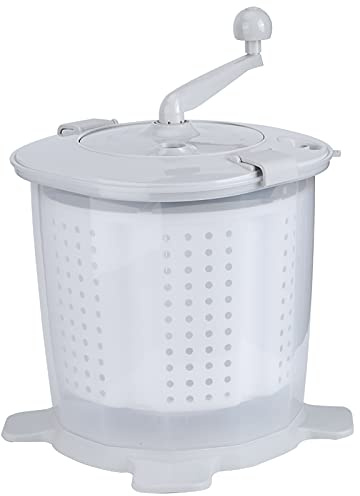 Depisuta Tragbare Mini-Handwaschmaschine, Kompakte Unterwäsche-Waschmaschine, Nicht Elektrische Handkurbel-Wäschewaschmaschine für Zuhause, Schlafsaal, Wohnung, Wohnmobil, Camping