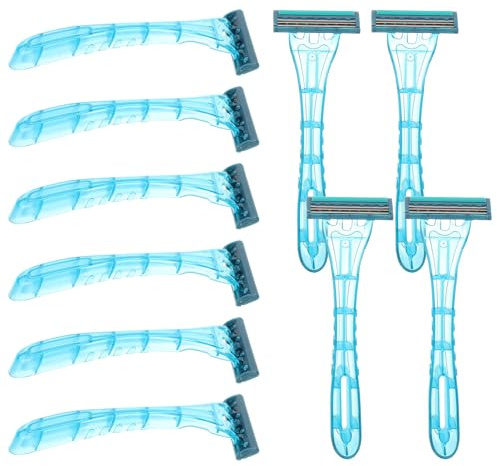 IWOWHERO Afeitadoras Desechables Acero Inoxidable 20 Unidades Tamaño Estándar Multiusos para Hombres y Mujeres Afeitado Corporal y Facial Viaje Hoteles