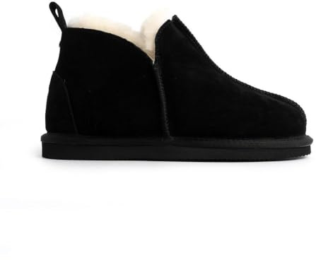HOS TIA Womens 100% Pure Real Luxury Sheepskin Suede Leather Slippers Inc Premium Gift Box