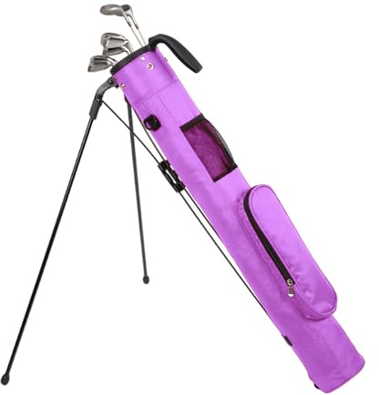 Golfväska med stativ, golfbag range-väska, bärväska med remficka, 2-vägs avdelare, 3 fickor, golfväska för män och kvinnor för körräckvidd, par 3 och executive kurser