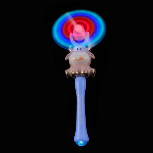 Veemoon Baguette Magique Lumineuse Moulin à Vent Décoratif Extérieur, en Plastique Écologique, Taille Petite, Couleurs Aléatoires, pour Garçon et Filles, pour Fêtes et Couleur Aléatoire