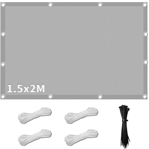Impermeable Toldo Vela de Sombra,Toldo Vela de Sombra Rectangular 1.5x2m,Ionas Impermeables Exterior,para Exteriores,Pergola,Jardín,Terrazas,Piscina