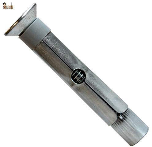 BricoLoco - Tassello di ancoraggio metallico in acciaio zincato 10.9 ad espansione con vite DIN 7991 a testa svasata, per parete, soffitto, pavimento, trx, tenda (10, 8 x 60 (per punta 10 mm)