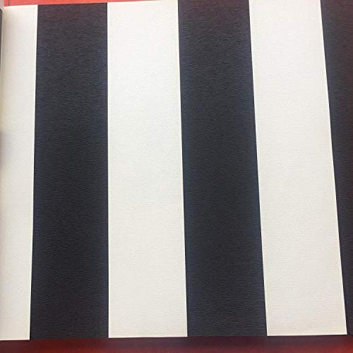 ZZDXL Tapeten Schwarze Und Weiße Streifen Tapete Vliestapete 10 M X 0,53 M,3D Tapete Für Schlafzimmer Wohnzimmer Oder Küche,Modern Klassisch Elegance Tapete,Wandtapete