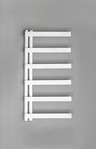 Aspira Home Nosy Radiateur de salle de bain, design moderne, blanc, raccord central 1/2, 500 x 800 mm, sèche-serviettes, blanc