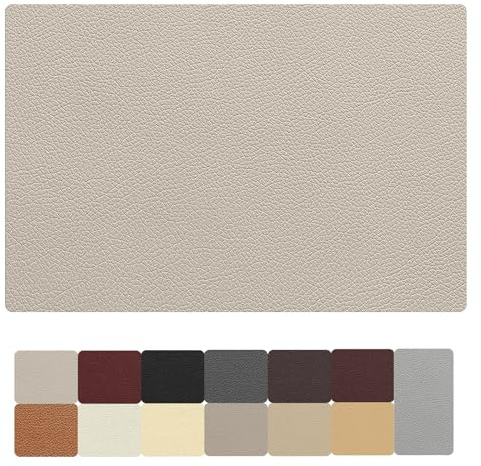 Leder Patch Selbstklebend, Leder Reparatur Set, Kunstleder Selbstklebend, Lederfolie Lederflicken Selbstklebende, Leder Reparatur für Möbel,Sofa,Autositze,Taschen (40x120cm, Beige Grau)