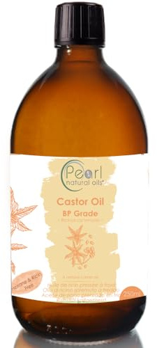 Cold Pressed Pure Castor Oil 250 ml, Glass Bottle, Vegan, BP Grade, Hexane Free, Non-GMO