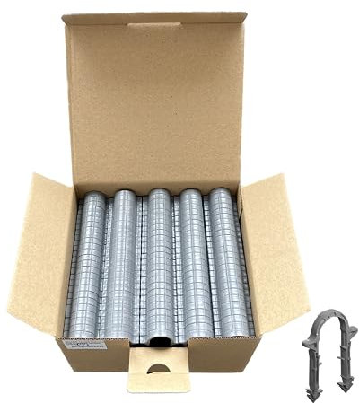 10000 Stück UPONOR Tackernadeln für Fußbodenheizung | Höhe 50 mm | Fußbodenheizungsrohr 14-20mm | für Fussbodenheizung Rohrhalter | Nadeln für Rohr | Clips | Rohrklammern