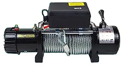 Cabrestante eléctrico Cabrestante eléctrico de 12V/24V y 3500 libras for coche, cabrestante eléctrico de cuerda de alambre inalámbrico for vehículos todoterreno, polipasto eléctrico de auto-rescate(35