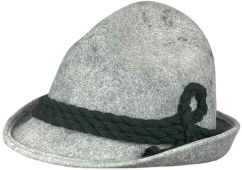 Mauerer Original Herren Trachtenhut mit Kordel für Oktoberfest, Lodenhut – 100% Wollfilz Qualität für Damen und Herren geeignet