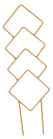 YARNOW Pflanzenkletterstütze Stabiles Quadratisches Metallgitter Für Topfpflanzen Gartendekoration Golden