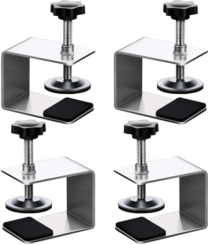 4Pcs Drawer Fixing Clip, Cold-Rolled Steel Clamps for Woodworking, Cabinet Installation Tools Front Drawer Jig for Tables & Desk Mount