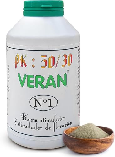 VERAN | Abono Maria PK 50-30 | 125gr | Consigue Cogollos más Grandes | Aumenta la Producción de Resina y Terpenos | Fertilizante Cogollos Mejora la Calidad de tu Cosecha | Incluye Cuchara Dosificadora