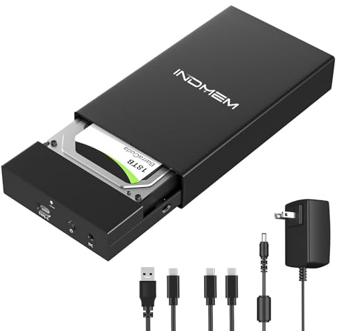 Boîtier adaptateur SAS vers USB avec USB-C, 5 Gbit/s sans outil pour disque dur SAS/SATA 2,5/3,5, capacité maximale de 18 To