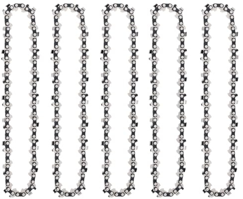 Yweller 5-pack sågkedja 1/4 tum LP uppdelning för 15 cm svärd – 37 drivlänkar, 1,1 mm – minireservkedja för minimotorsåg i trädgårdsträd jordbruk, trädsågning