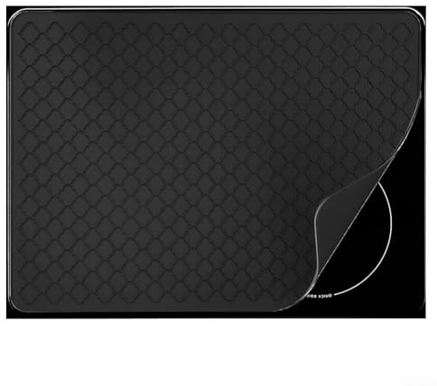 Couvercle de protection en silicone efficace pour plaques électriques avec espace supplémentaire pour la préparation de la cuisson (noir)