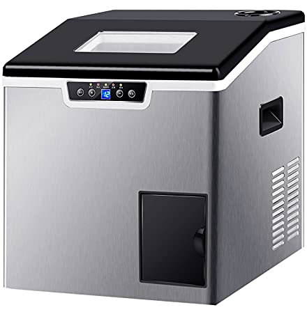 macchina per il ghiaccio Macchina automatica for la produzione e la frantumazione di ghiaccio itergrato, cubetti di ghiaccio da 88 libbre in 24 ore, perfetta for casa/cucina/ufficio/bar cubetti ghiacc
