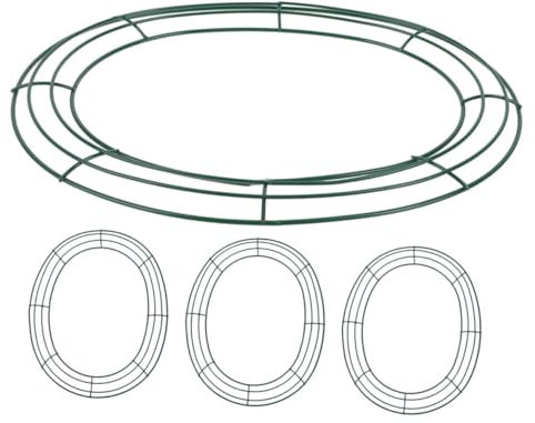 ULTECHNOVO 4stücke Ovale Kranzrahmen Aus Metall Eiform Für Ostern DIY Blumenarrangements Drahtkranzformen Für Hochzeit Valentinstag Party-Dekorationen Einfach Aufhängen