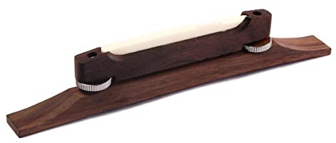 Archtop Gitarrenbrücke Ga610 aus Metall und Holz Höhenverstellbar | Saitenabstand 52, 39–59, 13mm, Sattelradius ca 13 Zoll, Flache Unterseite