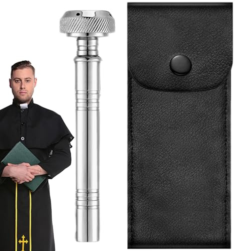 Fravsiu Holy Water Container, Religious Metal Sprinkler Dispenser, Sacred Liquid Pot with Storage Bag, Spiritual Aspergillum Tool, Ideal for Blessing Ceremonies, Ritual Use, Church Supplies