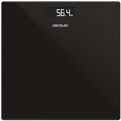 Cecotec Balance de Salle de Bain Numérique 30x30cm Surface Precision. Design Compact, Mesures Précises, Capacité Max 180kg, Allumage et Arrêt Automatiques, Base Antidérapante, Fonctionne avec Piles