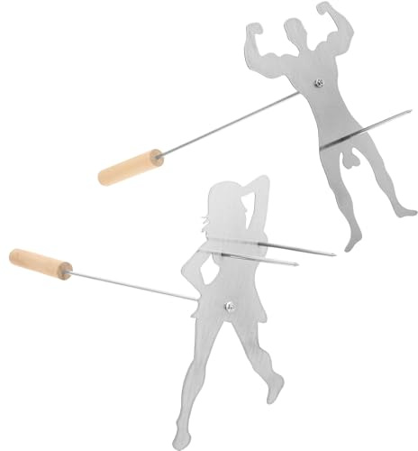 Ciieeo Brochettes de Grillades en Acier Inoxydable, Lot de 1 Ensemble, Outils de Barbecue pour Viande et Fruits, Adaptées aux Repas en Plein Air et Fêtes en Extérieur