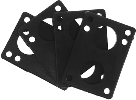 SUPVOX Set 4 Riser Pad in Gomma 6 Mm per Skateboard Cuscinetti Antivibranti e Distanziatori Anti-wheelbite, Ammortizzatori per Cruiser e Longboard per Assorbimento Urti e Guida