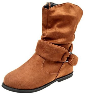 Kvinnors moderna western slouch cowboy sliten stövel platt klack ridning med dragkedja på sidan skor dam stövel sneaker