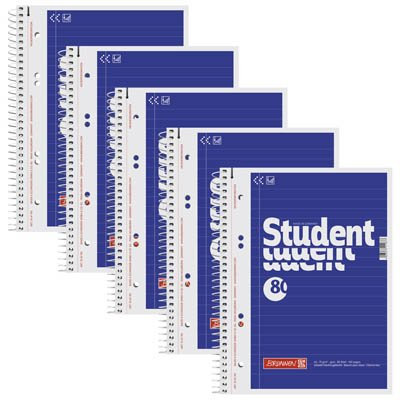 5 BRUNNEN Collegeblöcke Student A5 liniert